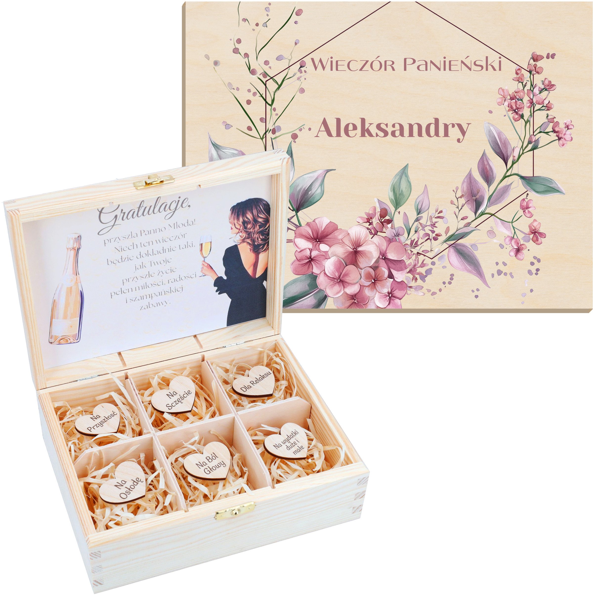 Pudełko z PERSONALIZACJĄ WP Ramka Kwiaty Róż