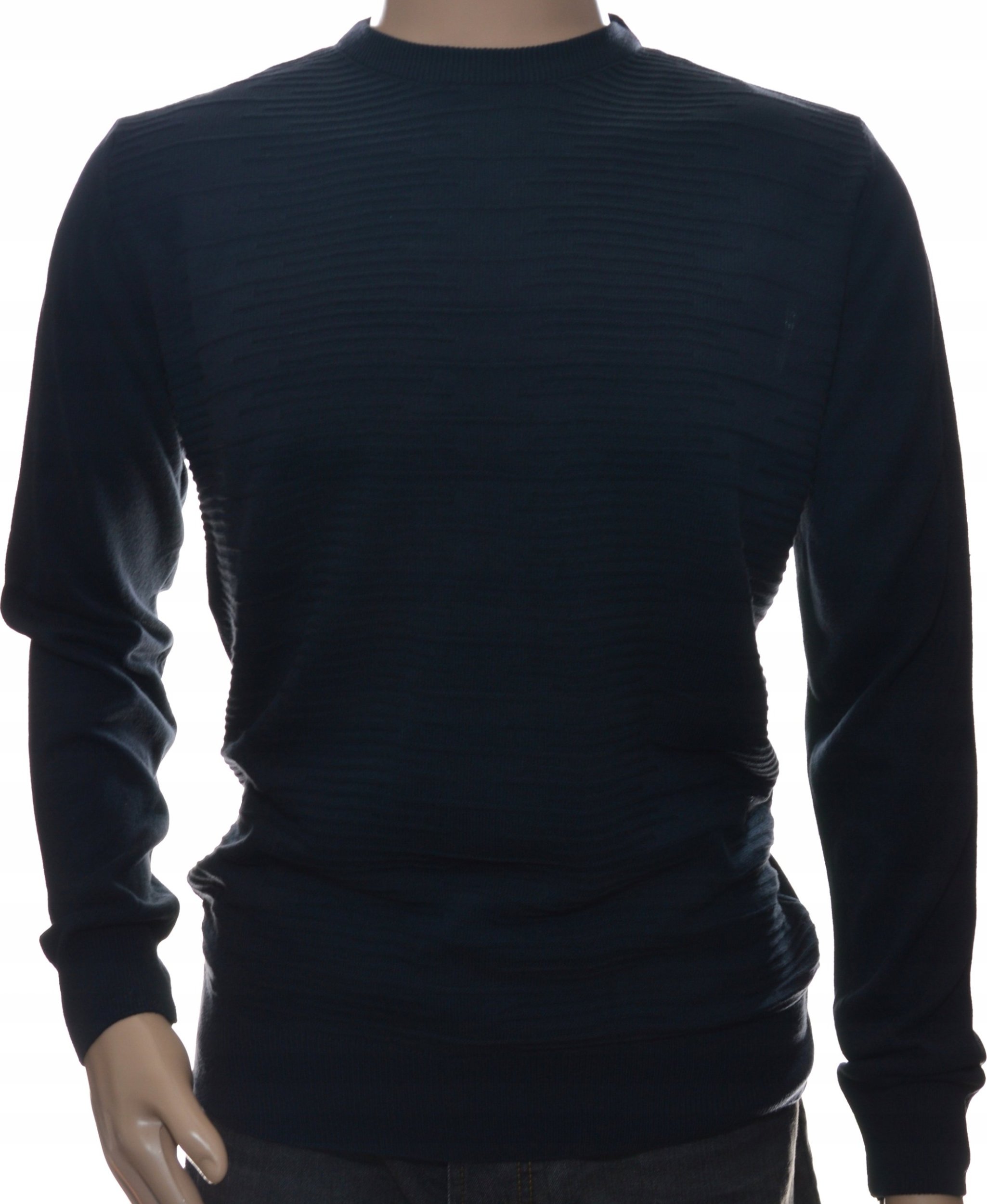 Leccos Sweter męski z kaszmiru i wełny merynosów L granat