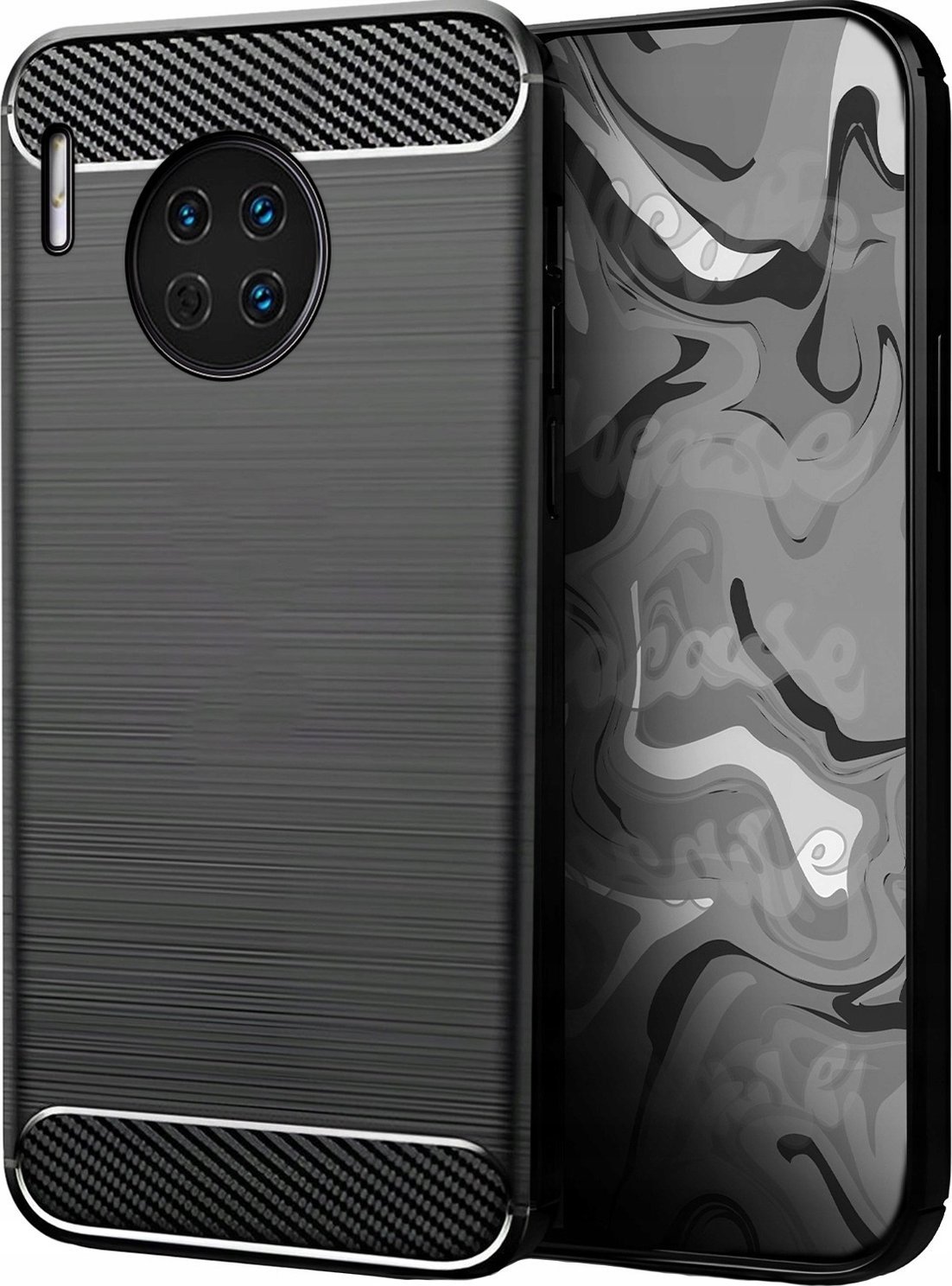 Hello Case ETUI DO HUAWEI MATE 30 | PANCERNE KARBON CASE CZARNE