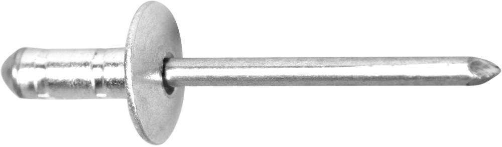 Nit jednostronnie zamykany, wielozakresowy,aluminium/stal, z dużym łbem K16 -4,8x17mm Goebel