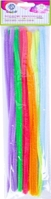 Astra Druciki kreatywne fluorescencyjne 9x300mm, mix 6 kolorów, 20 sztuk ASTRA