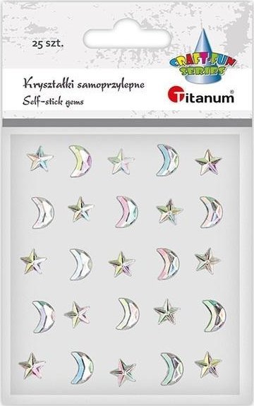 Kryształki samoprzylepne gwiazdki 10x10mm 15szt