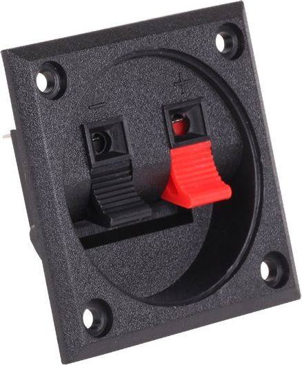 Gniazdo głośnikowe 2 PIN kwadrat MONTAŻOWE | B6-3- 1SZT.