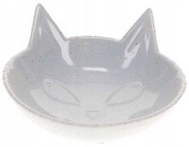 DUVO+ MISKA CERAMICZNA DLA KOTA 175ml JASNOSZARA 14x14x6.5cm 15508