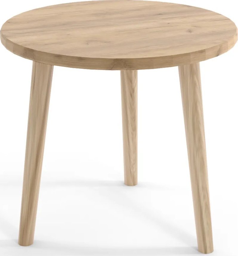 Stolik kawowy LEBEL 67x67 dąb craft złoty MELIMEBLE