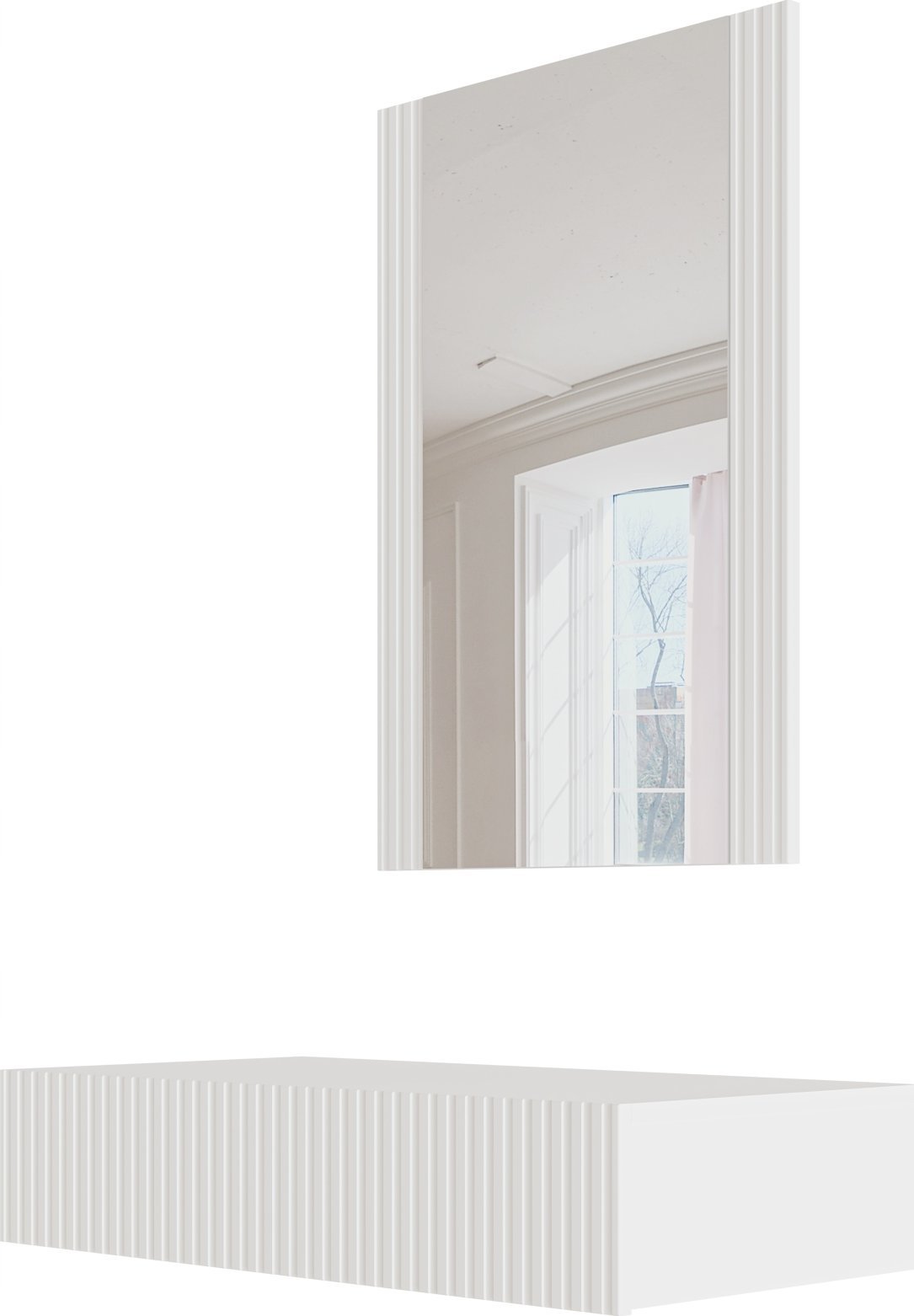 Triton Toaletka z lustrem PAFOS 80x41,6x100 biały mat