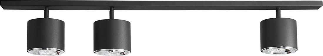 Lampa sufitowa Aldex Czarna lampa podsufitowa do niskich pomieszczeń Aldex BOT 1047PL/E