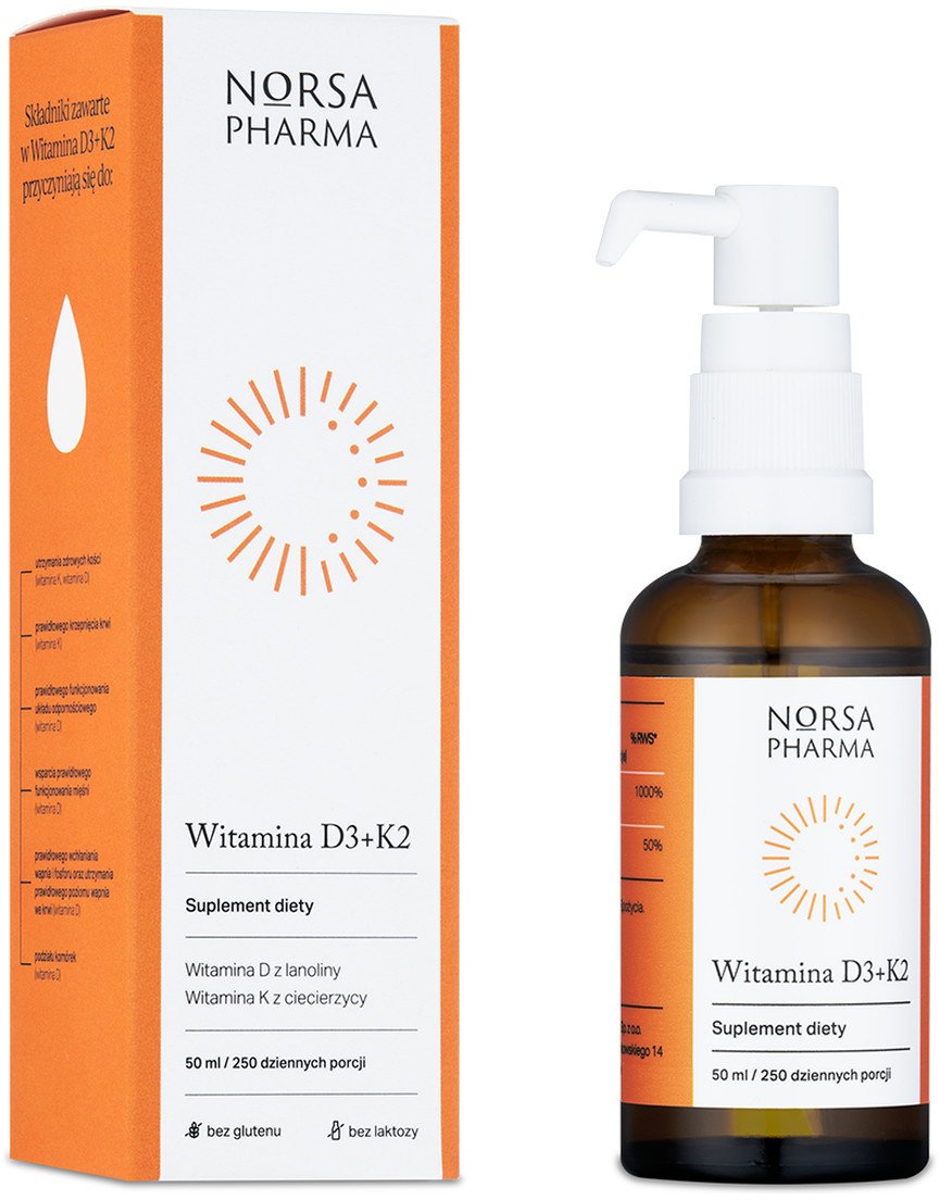 Norsa Pharma D3 + K2 suplement diety w kroplach 50ml