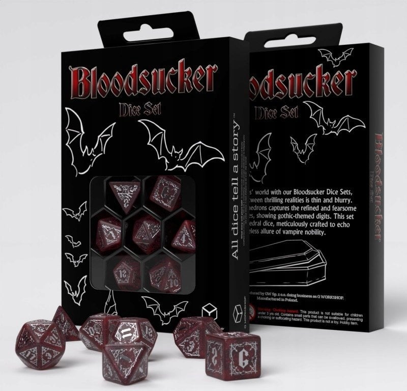 Q-Workshop Komplet ko¶ci - Krwiopijców - Scarlet (Czerwono-Srebrny)