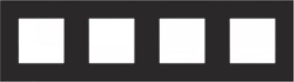 Efapel EFAPEL QUADRO45 RAMKA 4-KROTNA CZARNY 45940 KPM