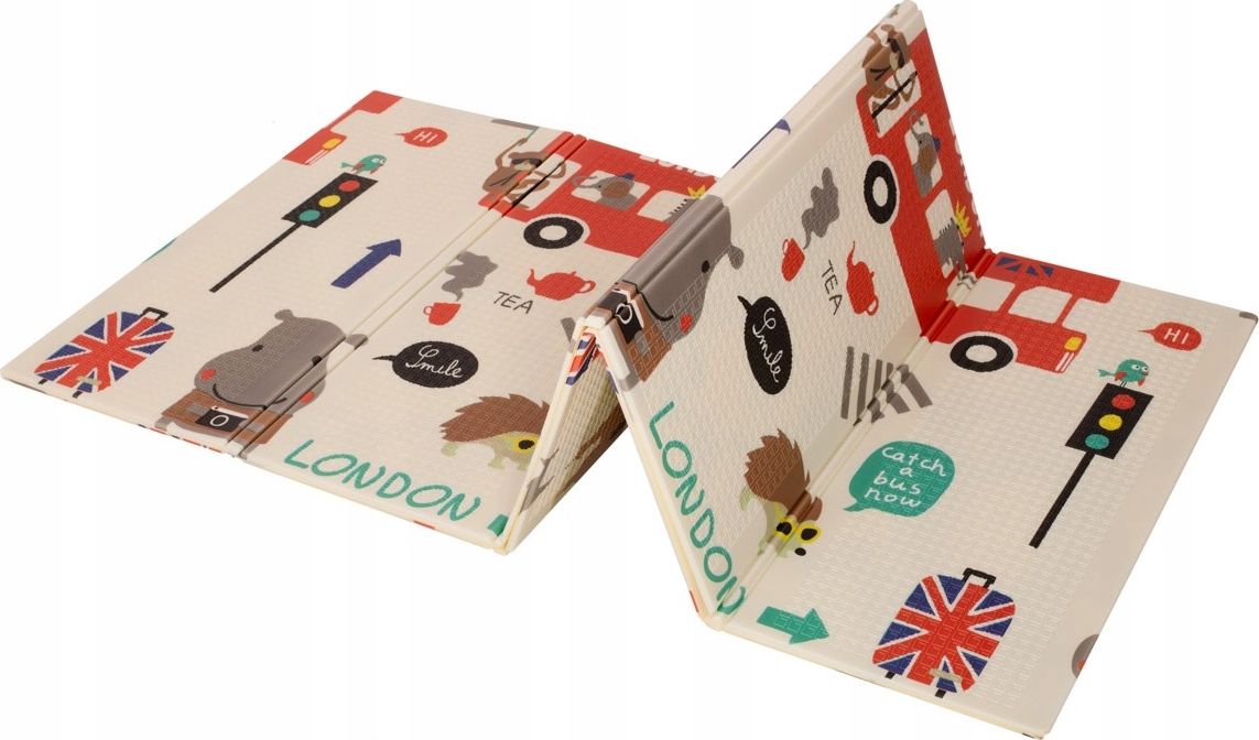 KIK Mata edukacyjna piankowa dwustronna miasto/las 200x180cm