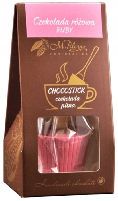 M.Pelczar Chocolatier Chocostick Czekolada różowa RUBY 40g