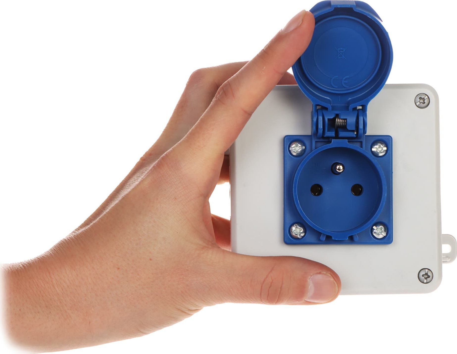 Elektro-Plast GNIAZDO POJEDYNCZE Z PUSZKĄ ODGAŁĘŹNĄ 2K/98X98/GN-230/EPN 250V AC 16A IP54 Elektro-Plast