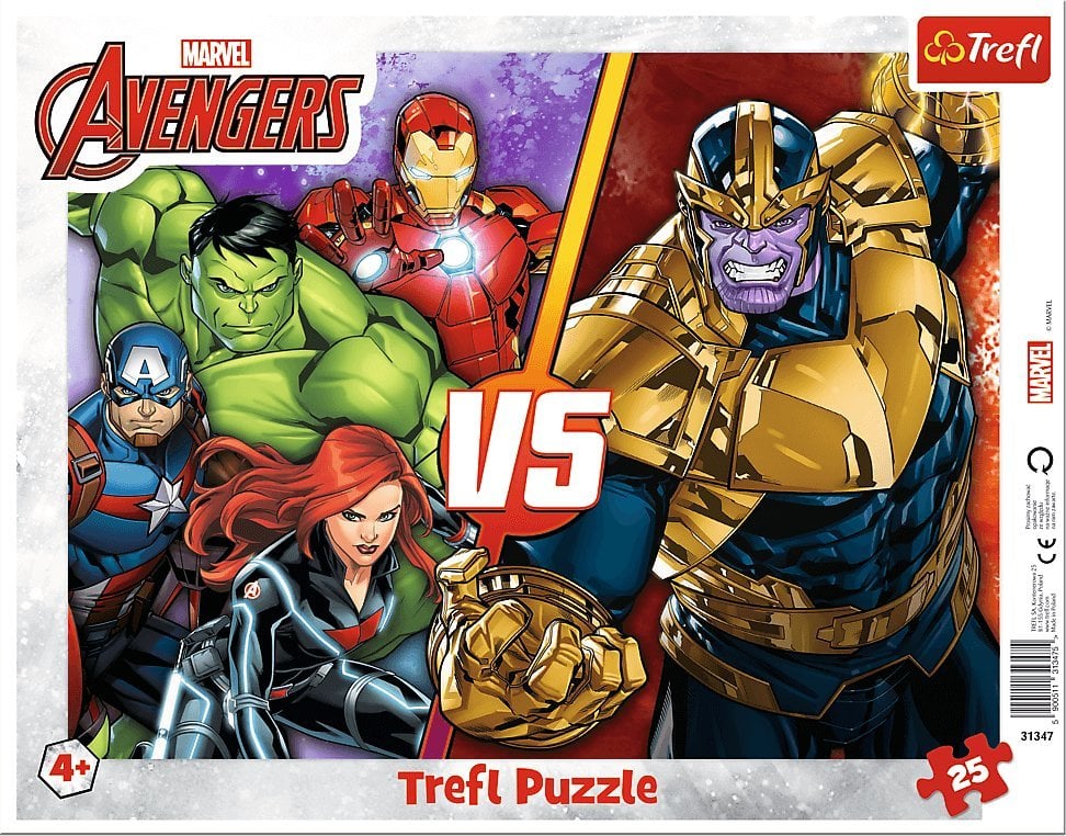 Trefl Puzzle ramkowe Marvel Niezwyciężona Drużyna Avengers 25 elementów (31427)