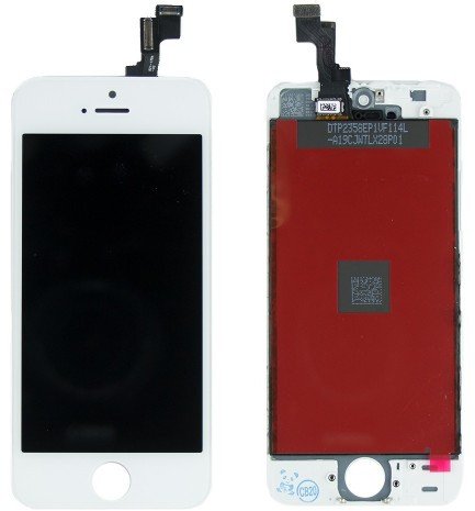 Renov8 Wyświetlacz LCD + ekran dotykowy do iPhone 5s - biały (wyświetlacz klasy AAA+ OEM)