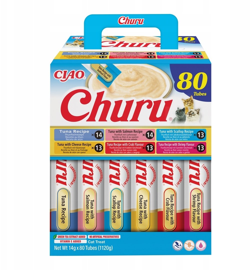 INABA CAT CHURU 80P TUNA RECIPE 80x14g