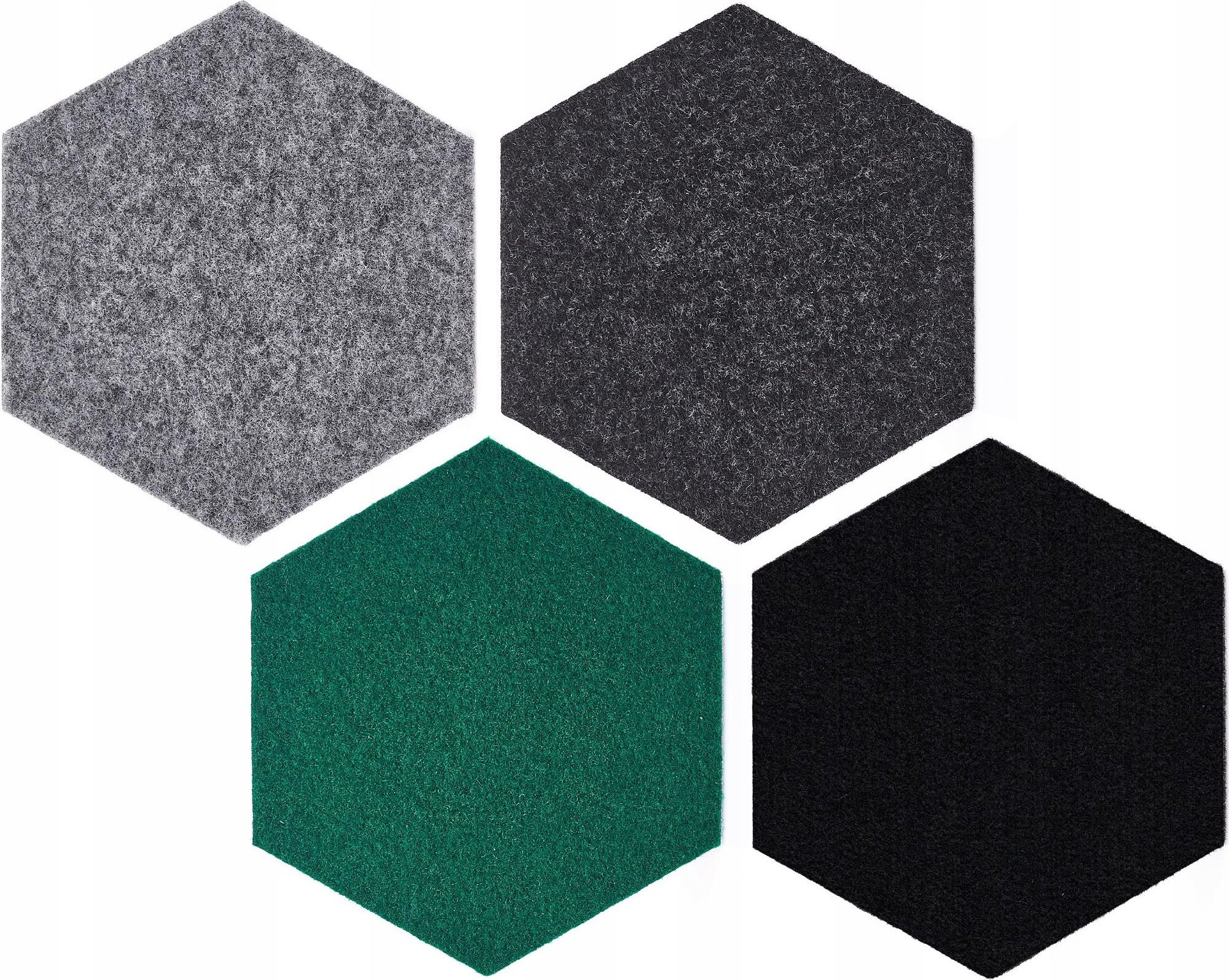 Techrebal PENELE DEKORACYJNE LAMELE ŚCIENNE HEKSAGON FILCOWE