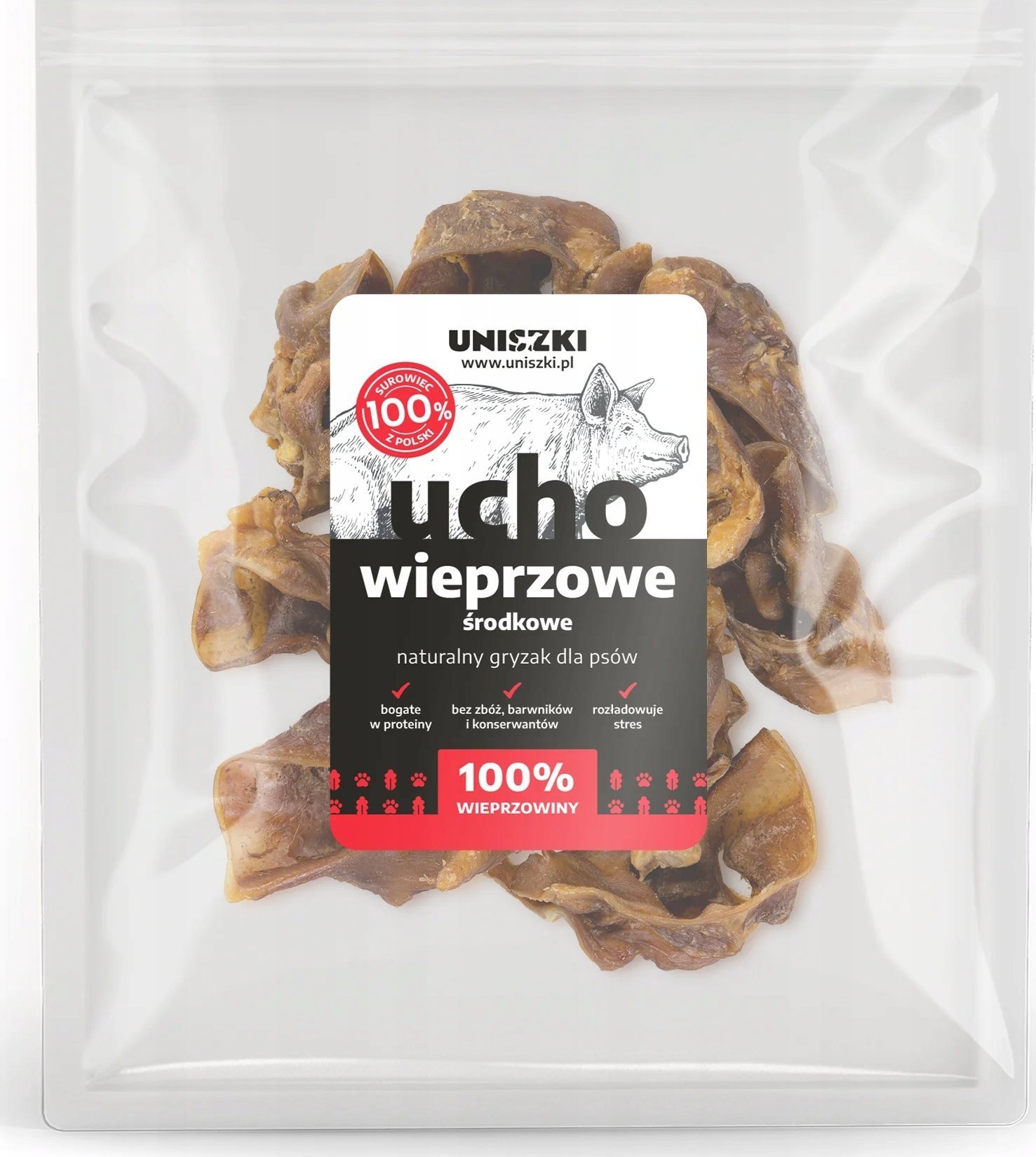 UNISZKI Ucho wieprzowe środkowe 200g