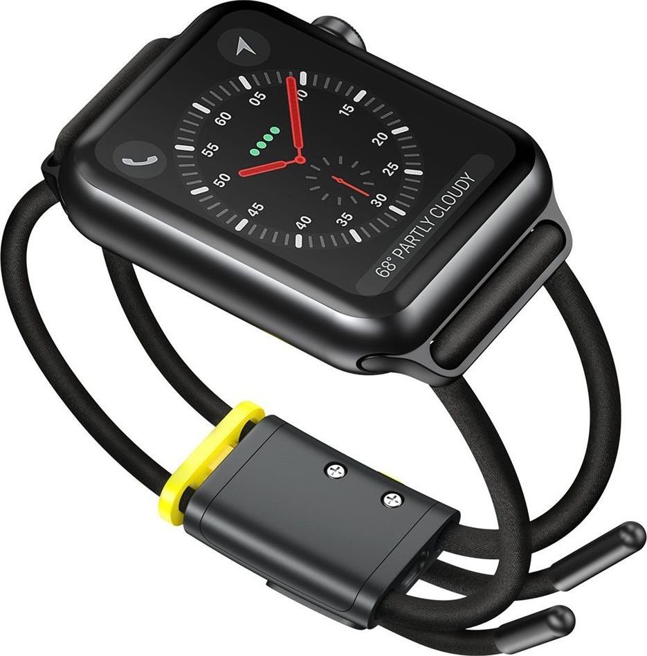 Baseus BASEUS Pasek do Apple Watch 3/4/5/6/SE 38-40mm : Kolor - szary/żółty