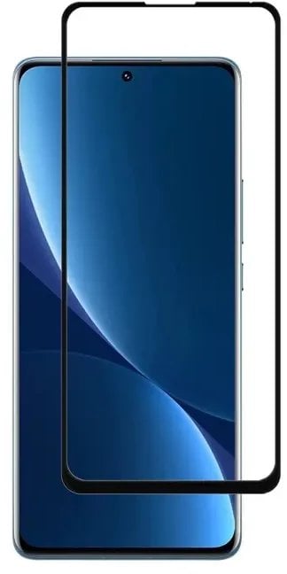 RoGer Full Face 9D Tempered Glass Full Coveraged with Frame Xiaomi Redmi Note 12 Pro Plus Black