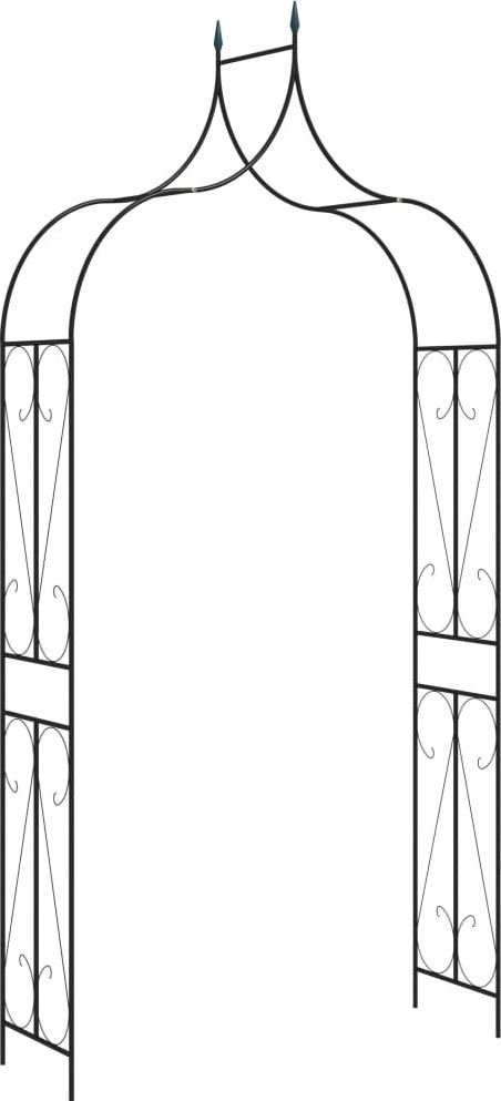 vidaXL Pergola ogrodowa, czarna, 120x38x258 cm, żelazna