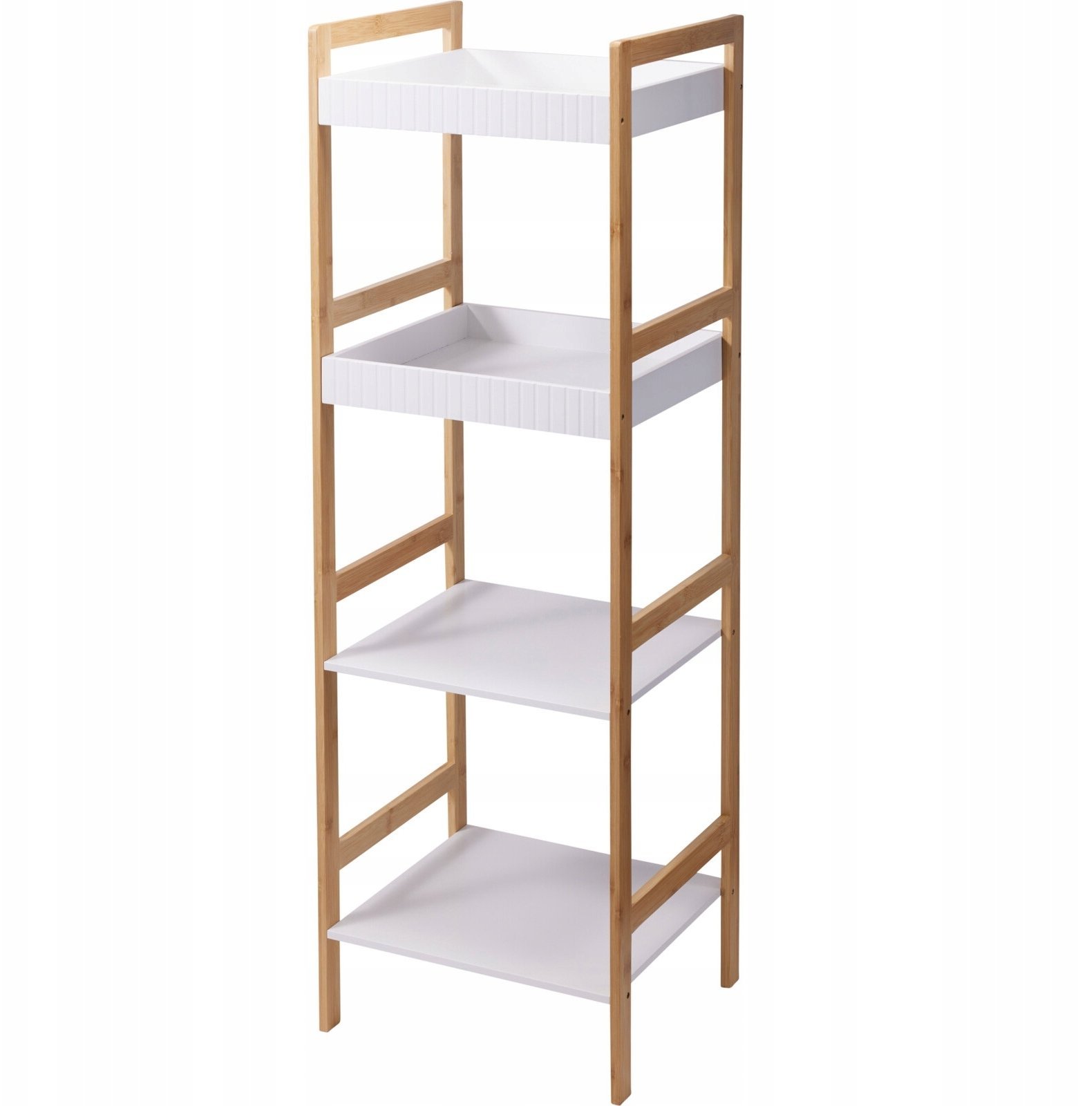 Bathroom Solutions Słupek łazienkowy FORMA, bamboo frame, 36 x 33 x 110 cm