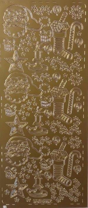 Stiker ażurowy 10x23cm złoty