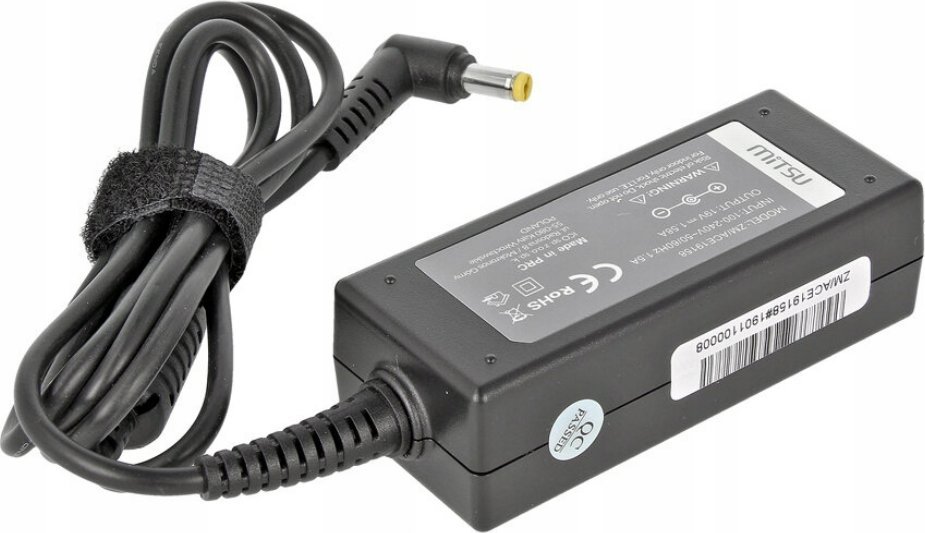 Zasilacz do laptopa Mitsu 30 W, 1.7 mm, 1.6 A, 19 V (ZM/ACE19158)