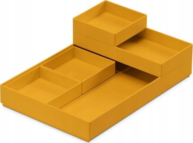 Moxom Zestaw pojemników MOXOM Modular Tray, 250x170x35mm, 5 szt., żółty