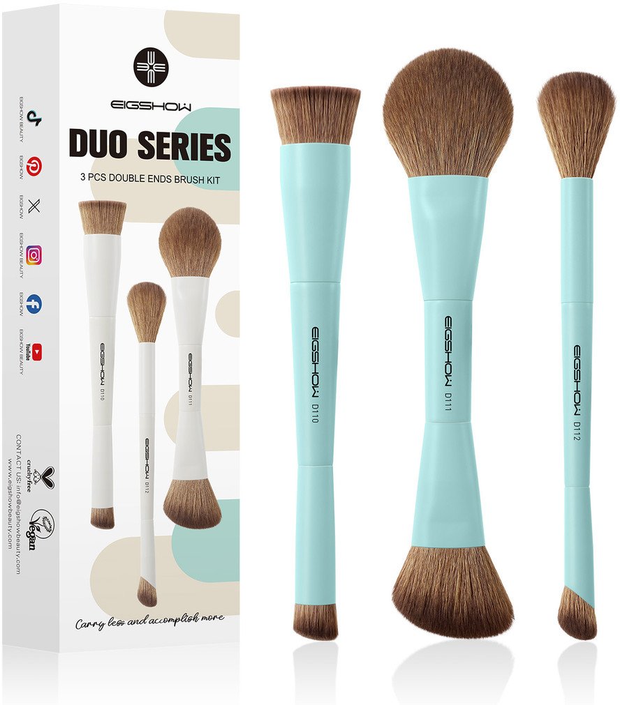 Eigshow Beauty Zestaw 3 pędzli Duo Double Cyan