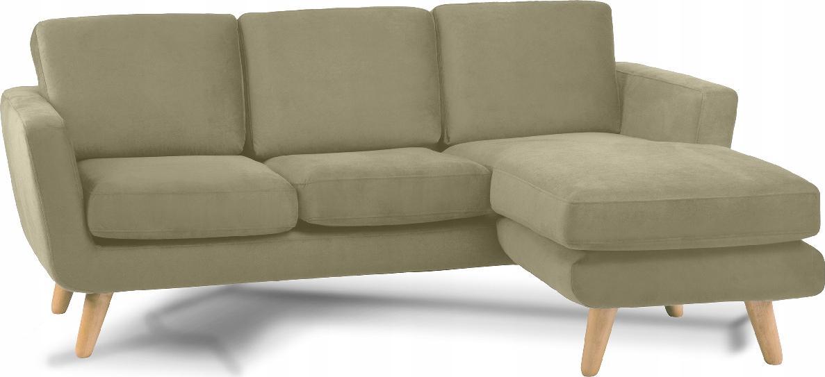 Konsimo Narożnik z otomaną beżowy prawy TAGIO