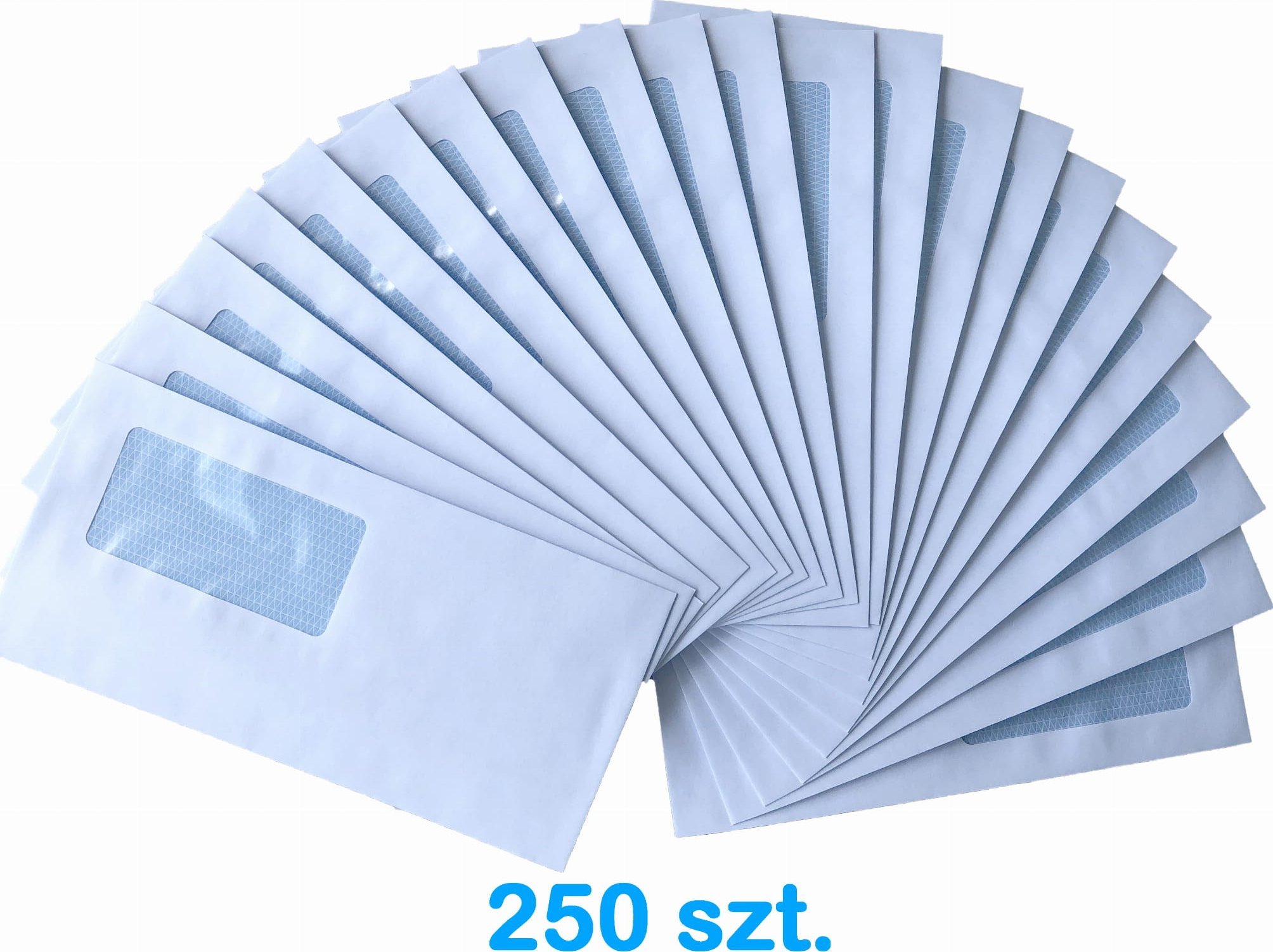 Pako Koperta DL biała SK samoklejąca 110x220 mm - okienko 90x45 mm - 250 szt.