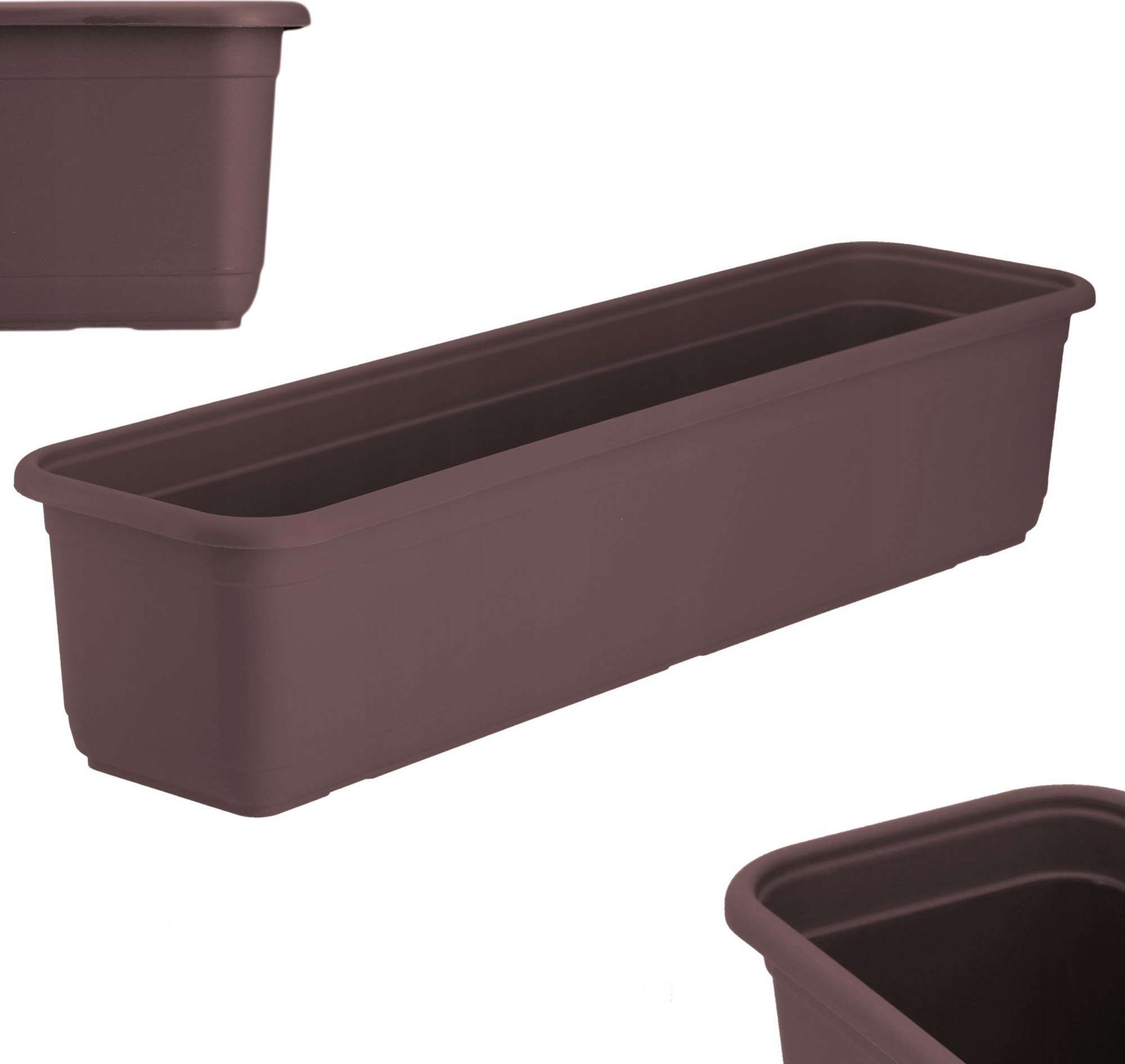 Kadax KADAX Doniczka Skrzynka Balkonowa 60cm Brązowa