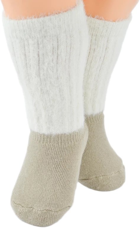 Podkolanówki dziewczęce z puszystym ściągaczem 6-12m SF027-G-01-C