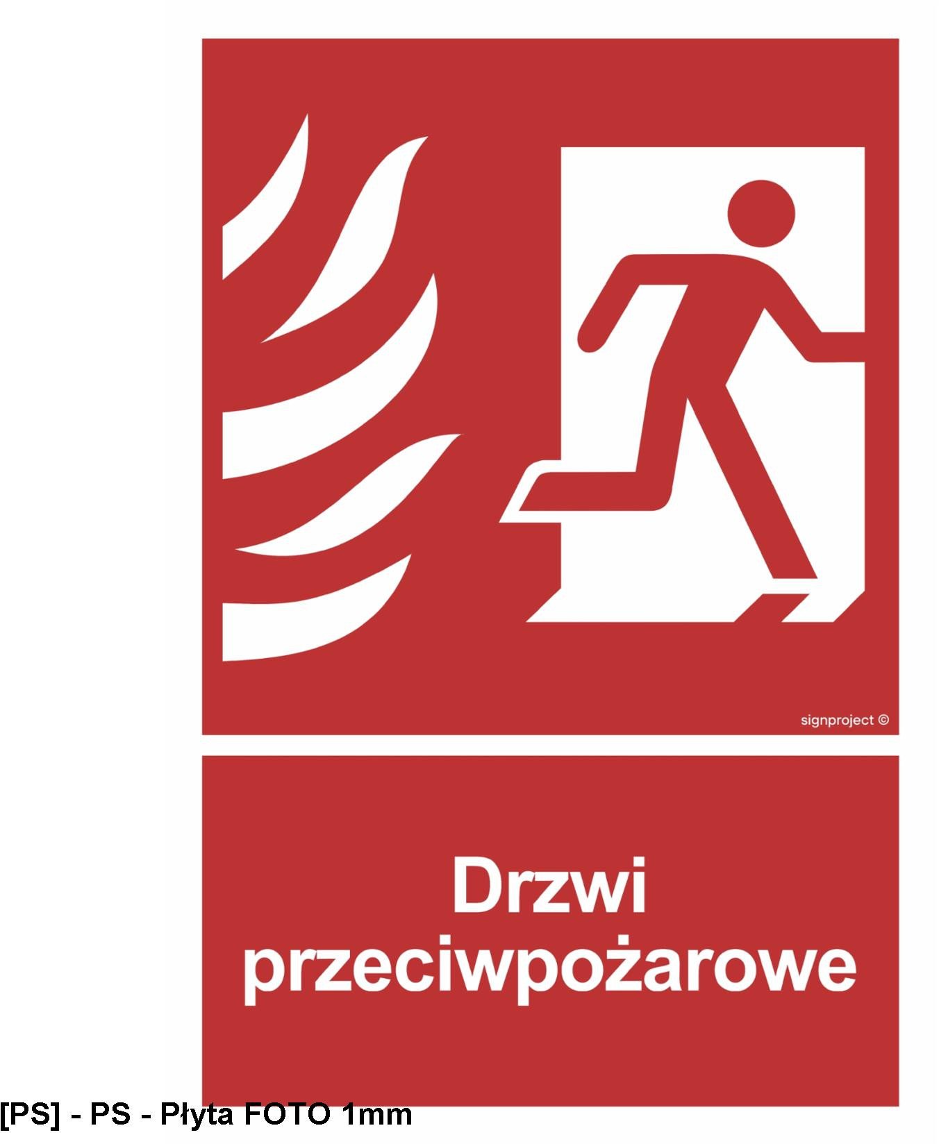 BC053 - Drzwi przeciwpożarowe prawostronne 350x518