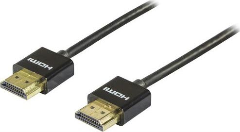 Kabel Deltaco HDMI - HDMI 2m czarny (Deltaco HDMI-1092 Tyndt HDMI kabel med l)
