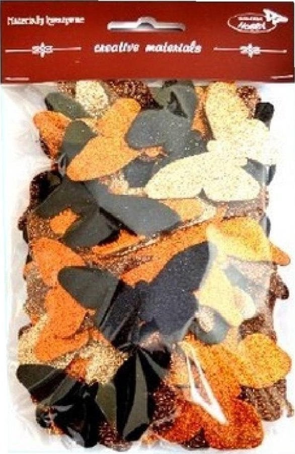 Motyle brokatowe 52szt