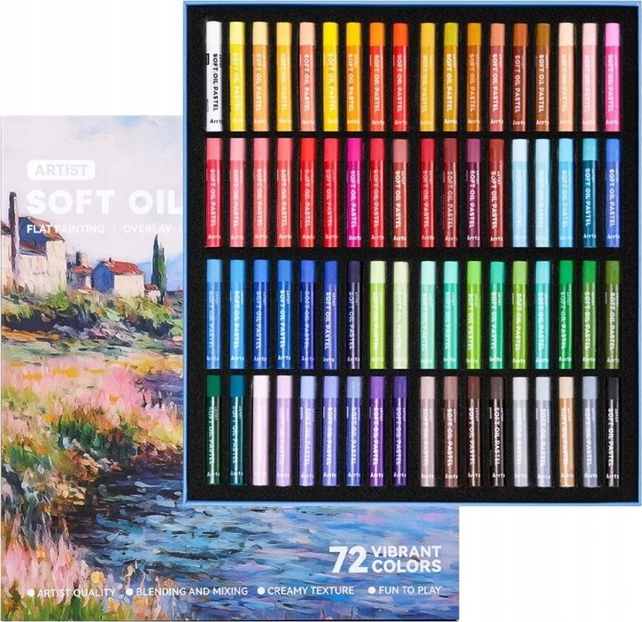 ARRTX Aliejinių pastelių rinkinys ARRTX, 72 spalvų