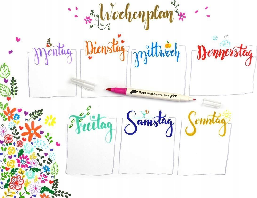 Pentel Pisak Brush Dwustronny Beżowy SESW30C-T124