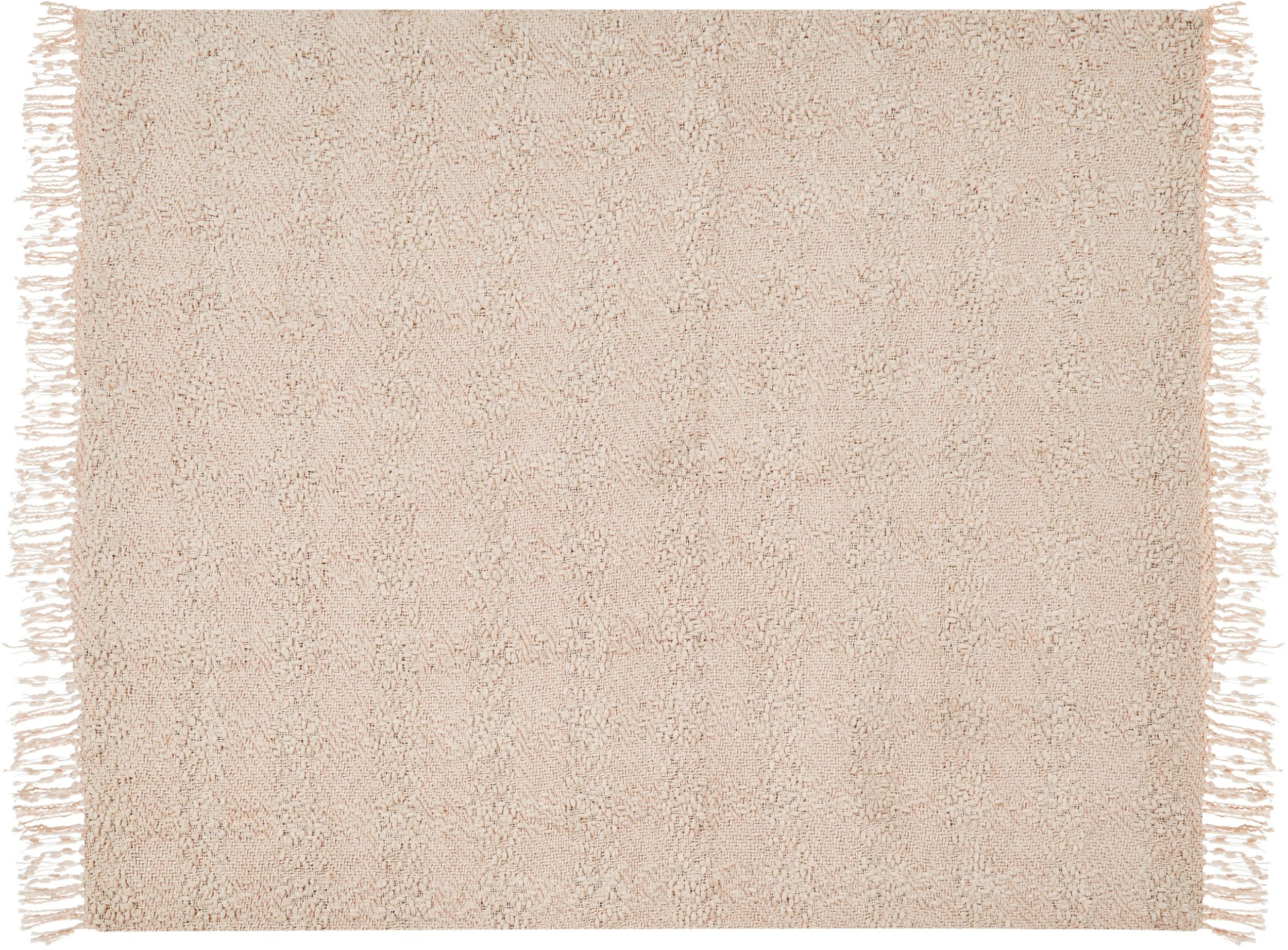 Beliani Koc VELLA Bawełna 200 x 220 cm Pastelowy róż