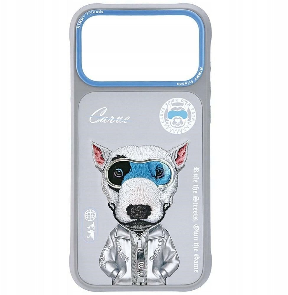 Etui Nimmy Cool&Cute 2.0 Dog do iPhone 17 Pro szary