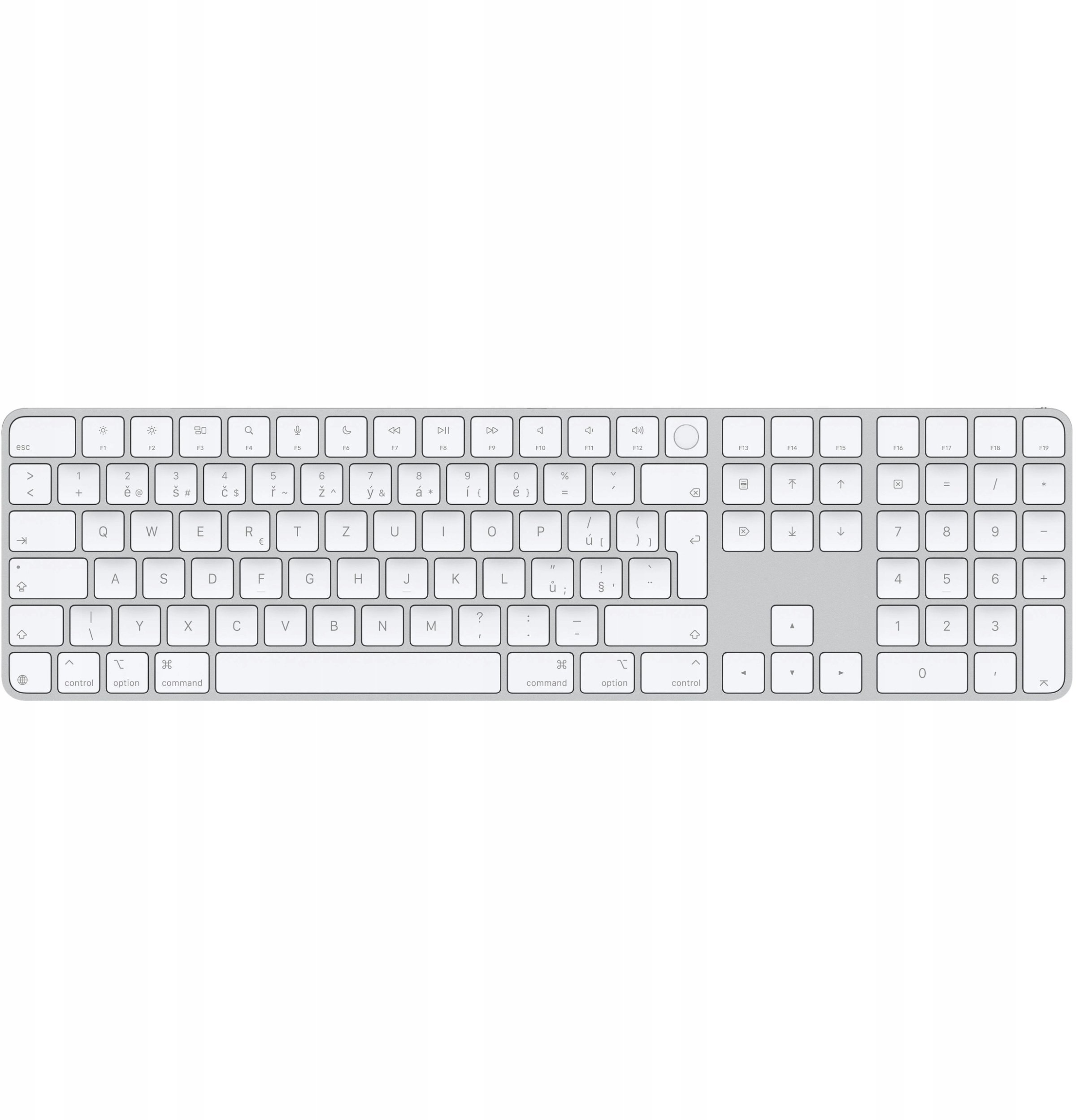 Klawiatura Apple Magic Keyboard (2024) w Touch ID and Numeric Keypad - Czeski - White Keys