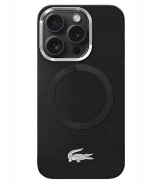 Lacoste LCHMP16SSMAK iPhone 16 6.1" czarny/black hardcase Silicone Croco Logo MagSafe