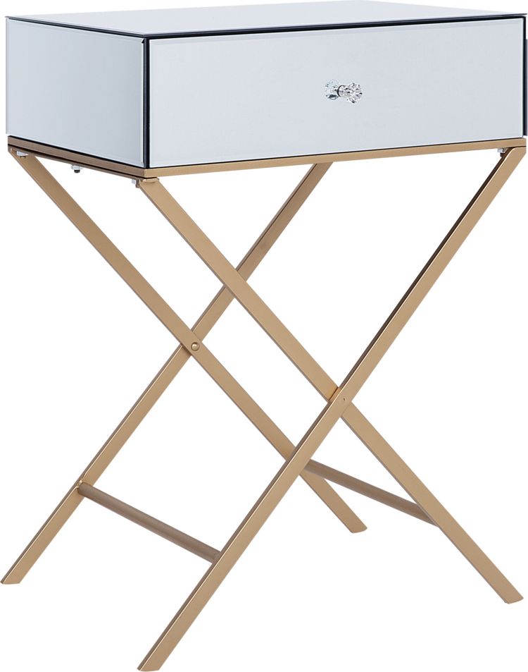 Beliani Stolik pomocniczy lustrzany VIVY
