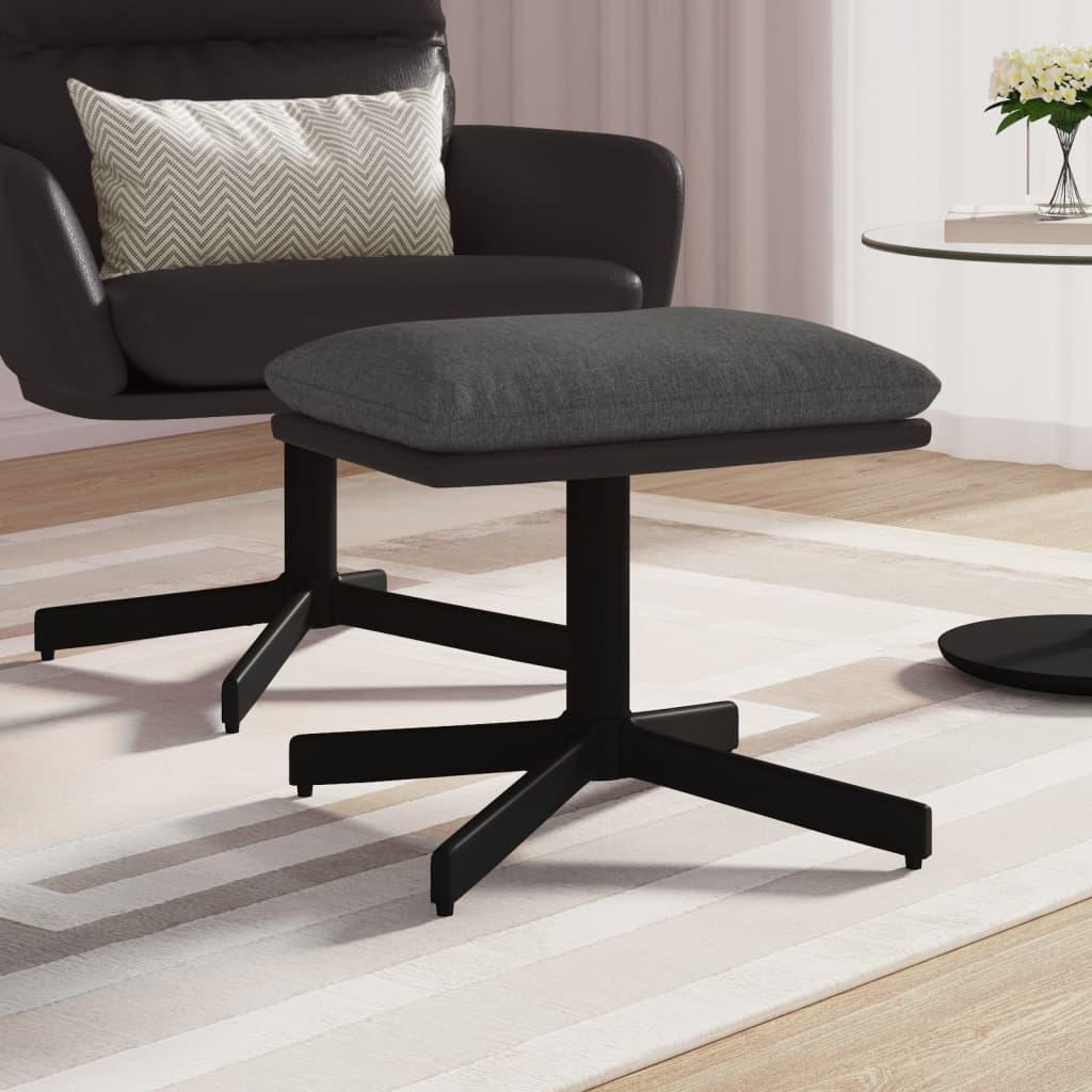 vidaXL vidaXL Podnóżek, ciemnoszary, 60x60x39 cm, tkanina i sztuczna skóra