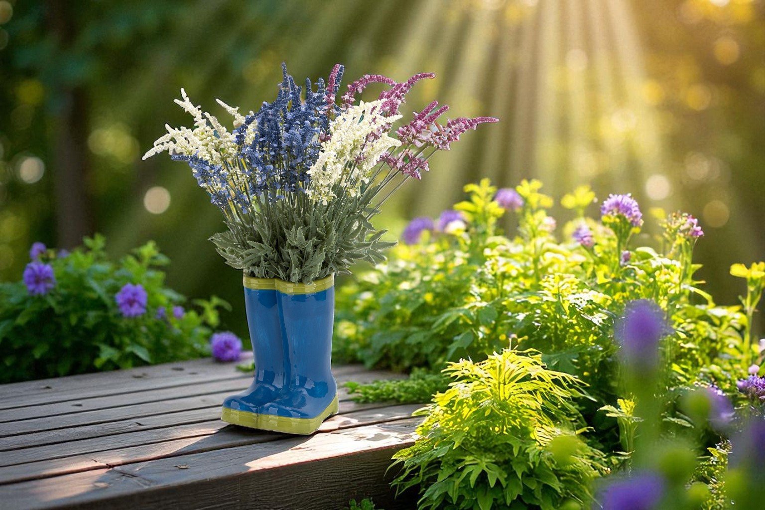 Osłonka ceramiczna Buty niebiesko-zielone