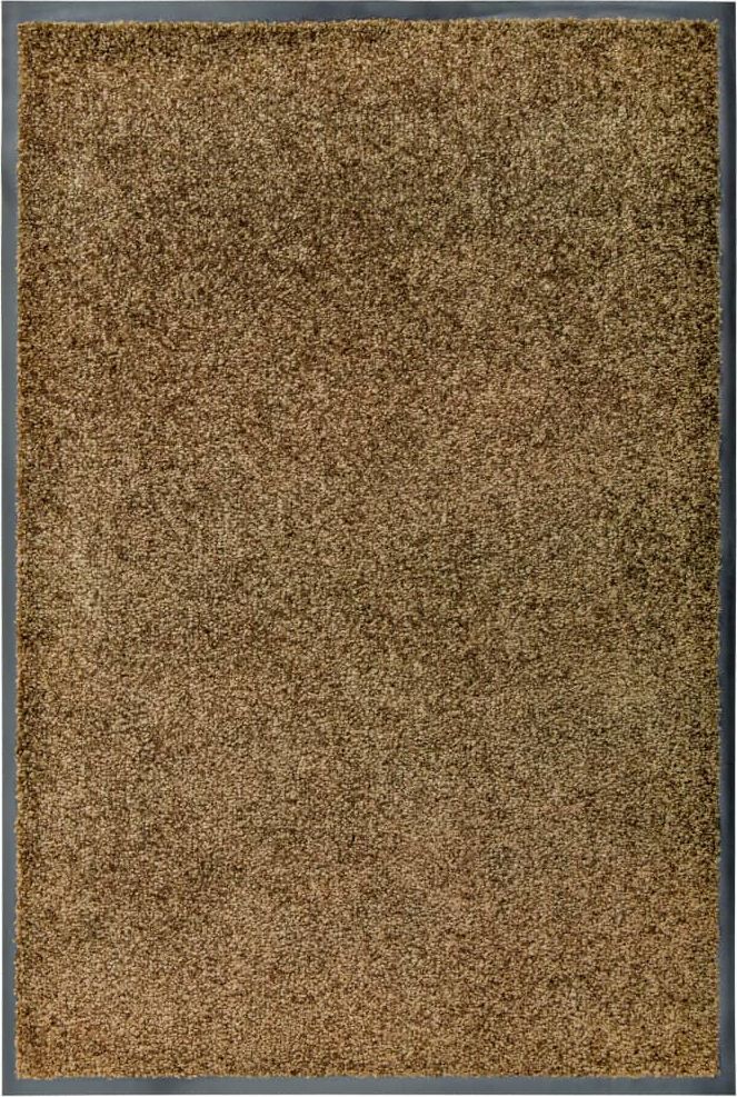 vidaXL Wycieraczka z możliwością prania, brązowa, 60 x 90 cm