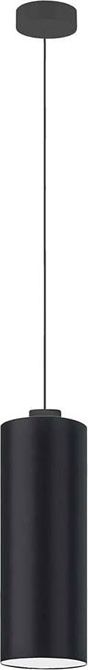 Lampa wisząca Lumes Pojedyncza lampa wisząca tuba na czarnym stelażu - EX822-Denves - 18 kolorów Ciemny Popiel