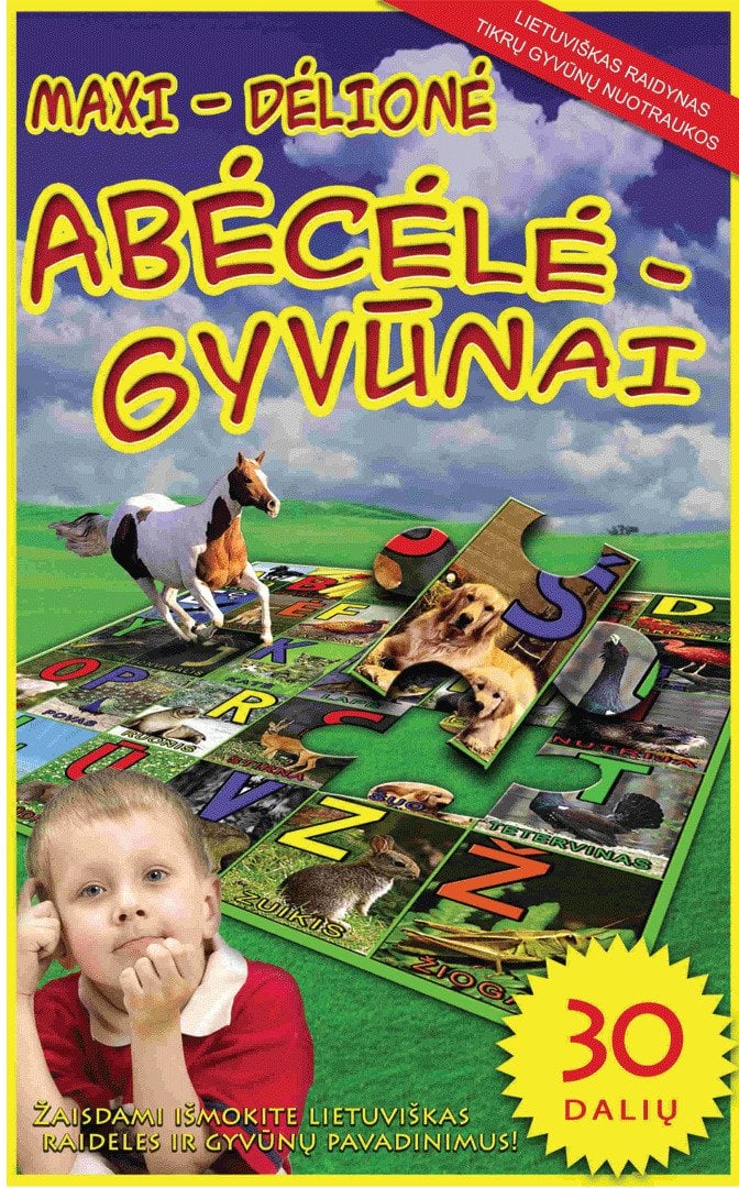 Kiti Žaidimas dėlionė Abecėlė-Gyvūnai