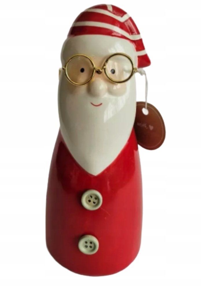 Figurka świąteczna ceramiczna Mikołaj 17,5 cm dekoracja bożonarodzeniowa 1szt